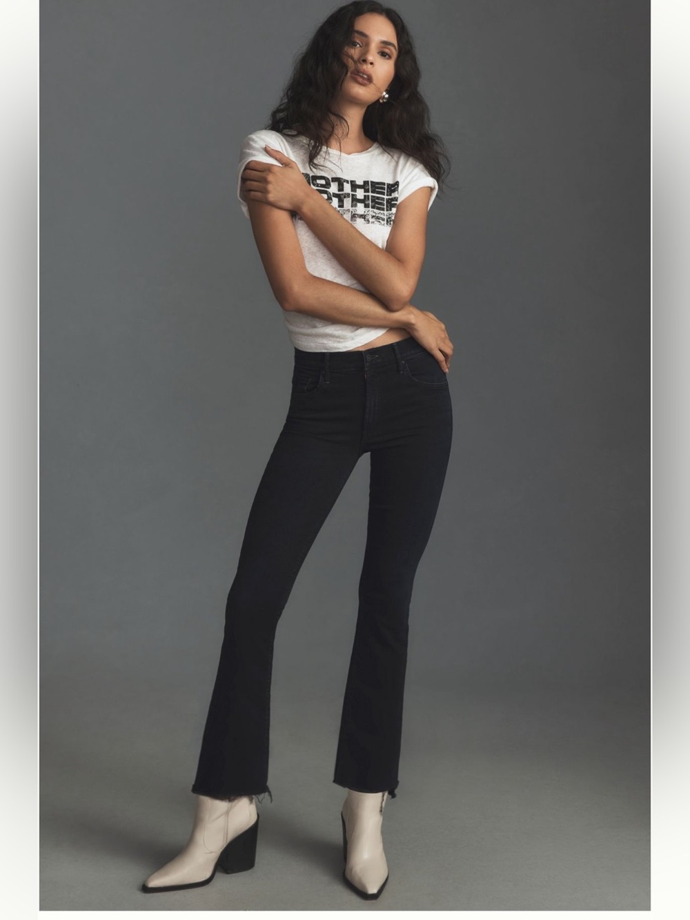 MOTHER Insider Crop Step Fray
